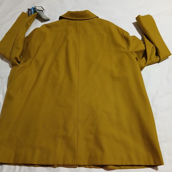 NWT Harve Benard by Benard Woltzman 22W Wool Chartreuse Fully Lined Jacket - Picture 6 of 11